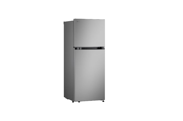Left side view of 217L Top Freezer Refrigerator Essence Matte Black with LinearCooling and Deodorizer.